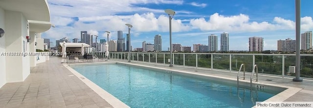 view of pool with a patio area