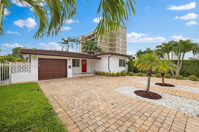 view of front of home featuring a garage