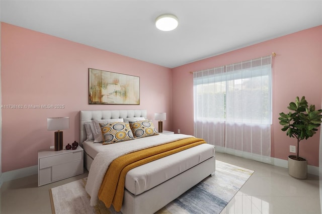 view of tiled bedroom