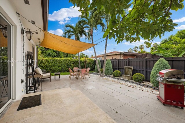 view of patio featuring area for grilling