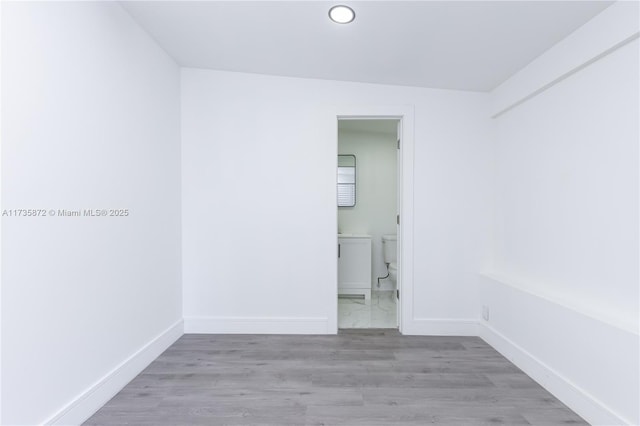 empty room featuring light wood-type flooring