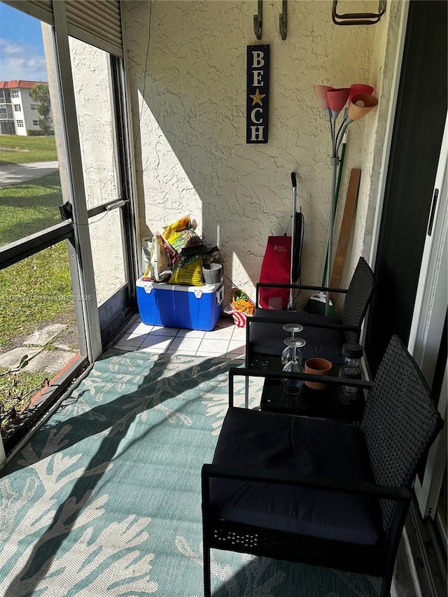 view of sunroom