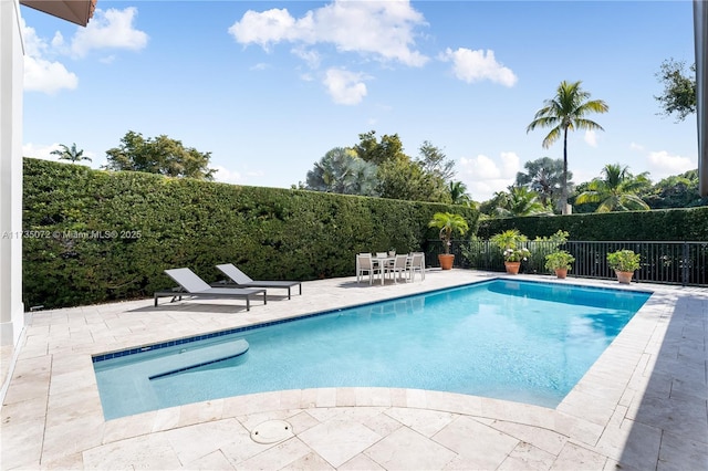 view of pool with a patio area