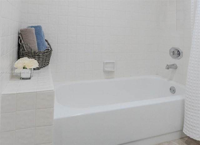 bathroom with a bathing tub