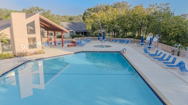 view of pool with a patio area