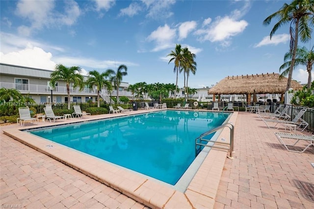 6777 Winkler Rd Unit A160, Fort Myers, FL 33919 - community pool with a gazebo and a patio