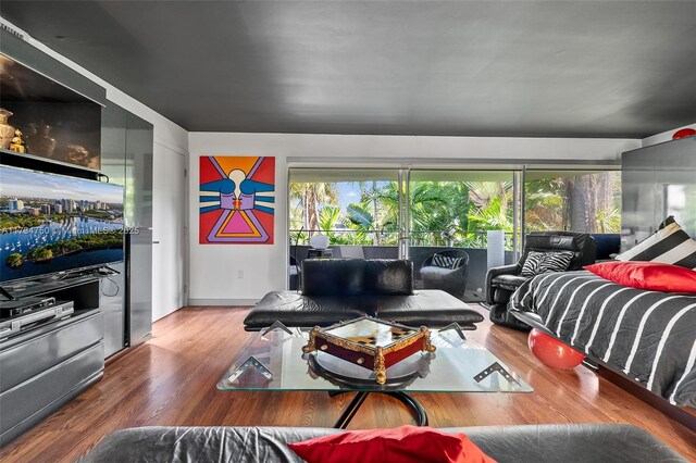 bedroom featuring hardwood / wood-style floors