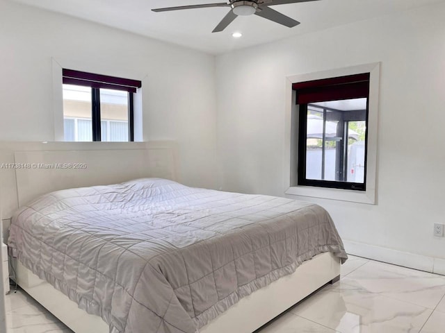 bedroom with ceiling fan