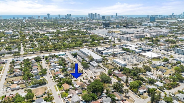 1410 S 22nd Ave, Hollywood, FL 33020 - aerial view of property's location with a skyline view