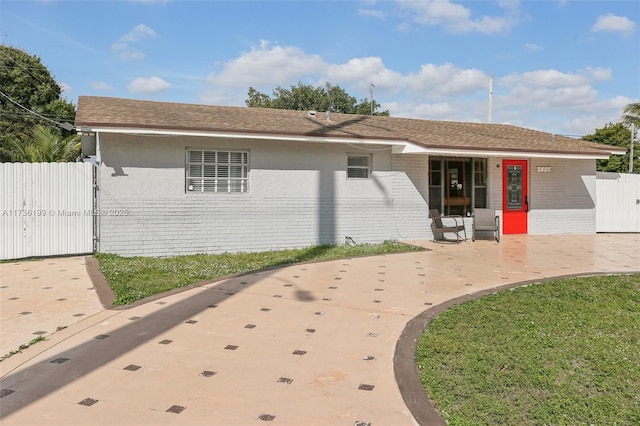 view of ranch-style home