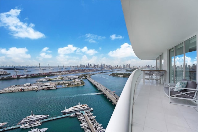 450 Alton Rd Unit 3401, Miami Beach, FL 33139 - water view with a skyline view and a marina