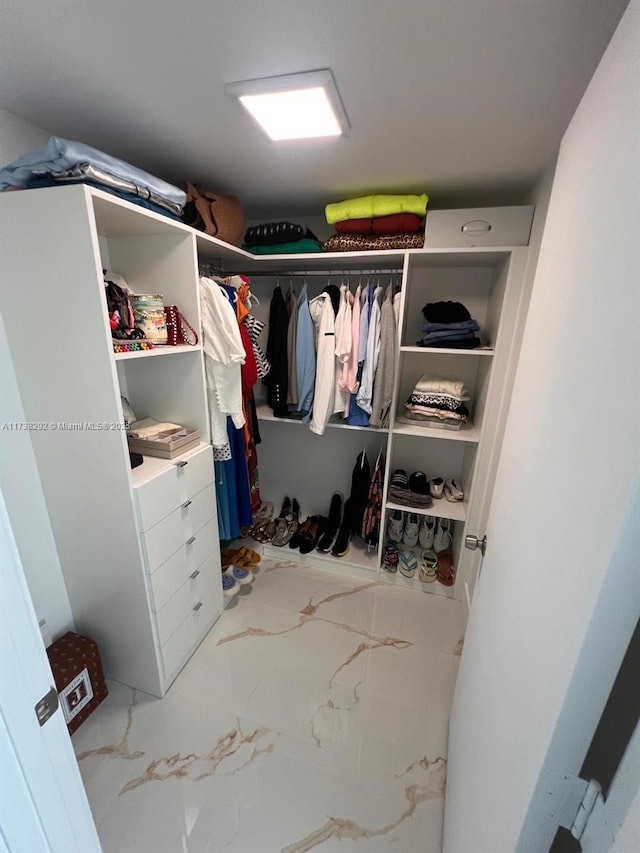 view of walk in closet