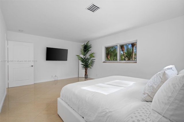 view of tiled bedroom