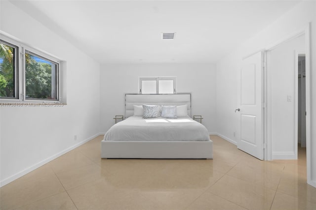 view of tiled bedroom