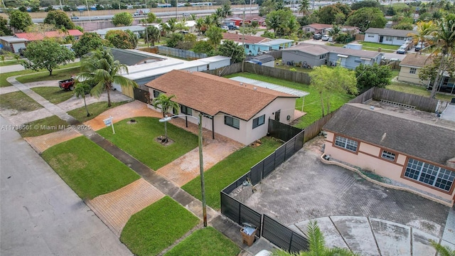 bird's eye view with a residential view