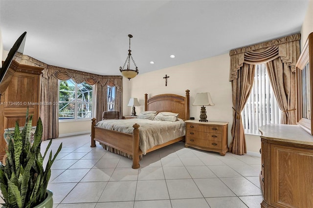 view of tiled bedroom