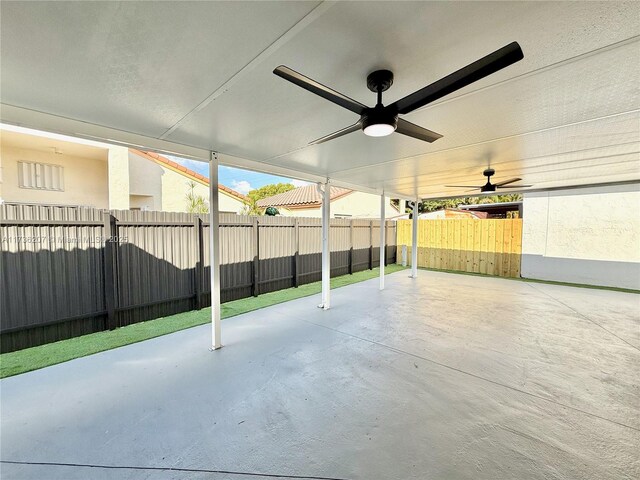 view of patio / terrace with ceiling fan