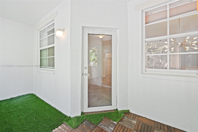 view of doorway to property