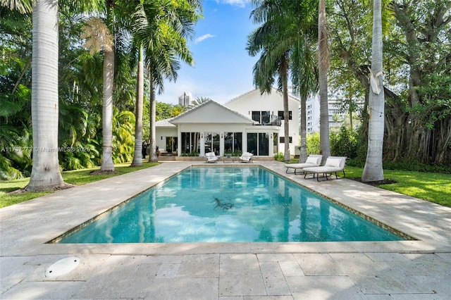 view of pool with a patio