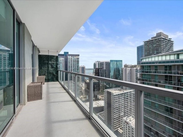 balcony featuring a view of city