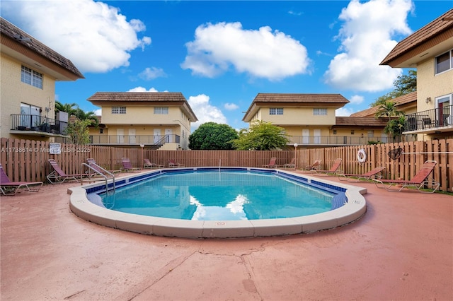 view of pool with a patio area