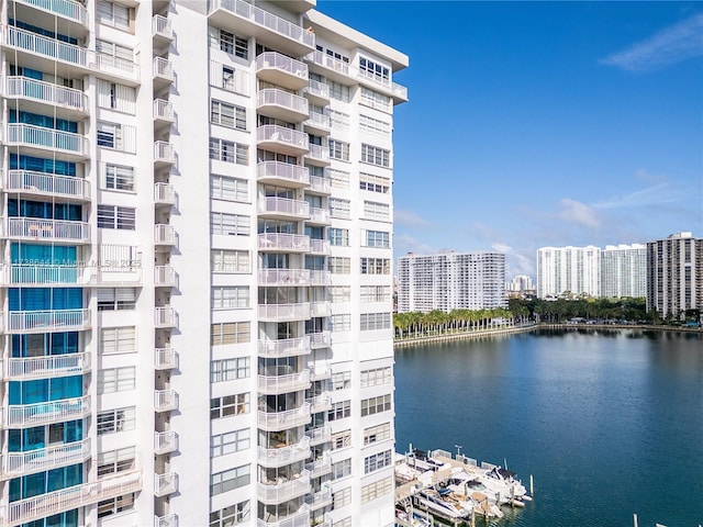 view of property featuring a water view