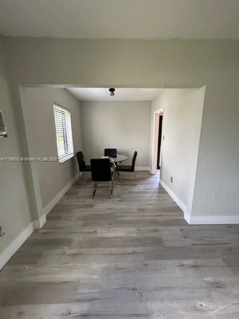 dining room featuring light hardwood / wood-style floors