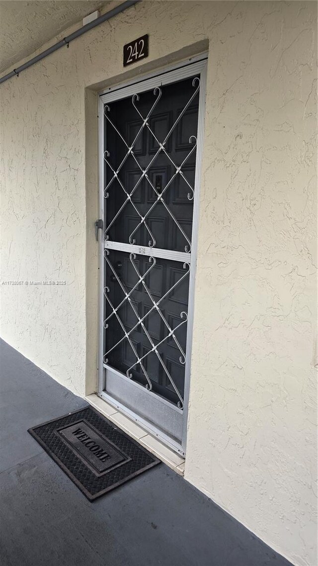 view of doorway to property