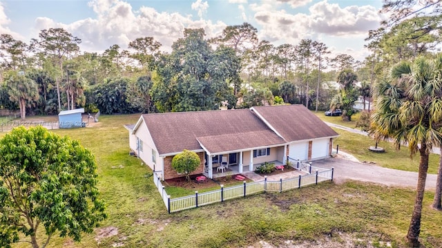 birds eye view of property