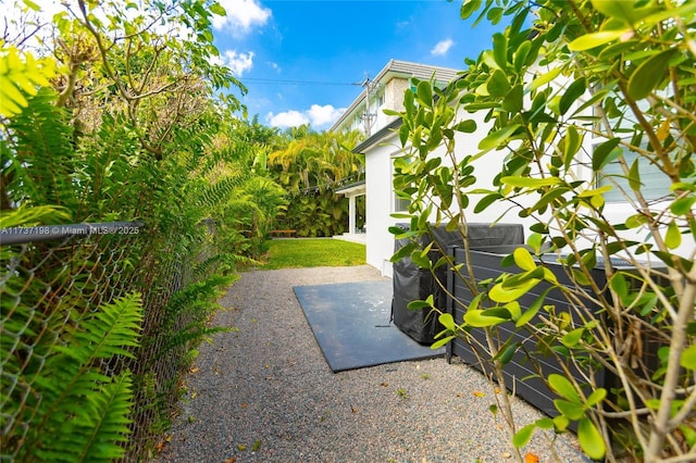 view of yard with a patio