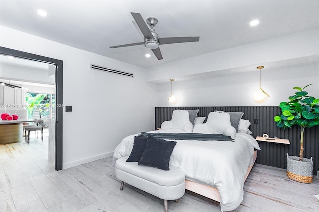 bedroom featuring hardwood / wood-style flooring