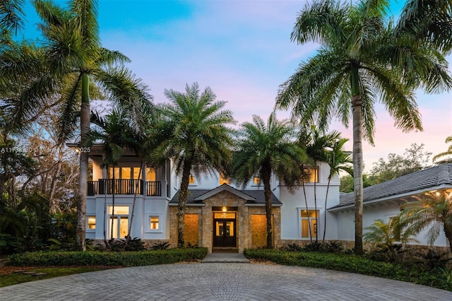 view of front of property featuring french doors