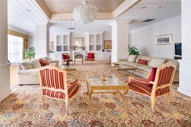 tiled living room with a textured ceiling