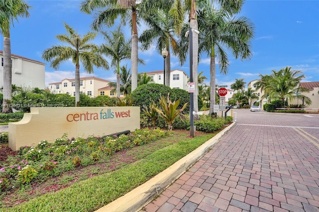 view of community sign