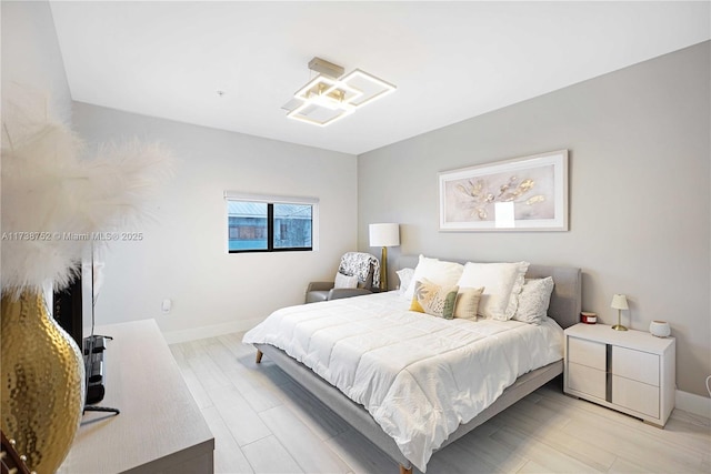 bedroom featuring light hardwood / wood-style flooring