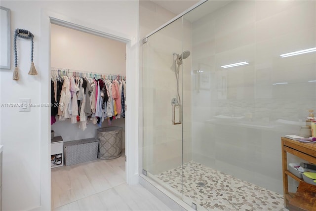 bathroom with an enclosed shower