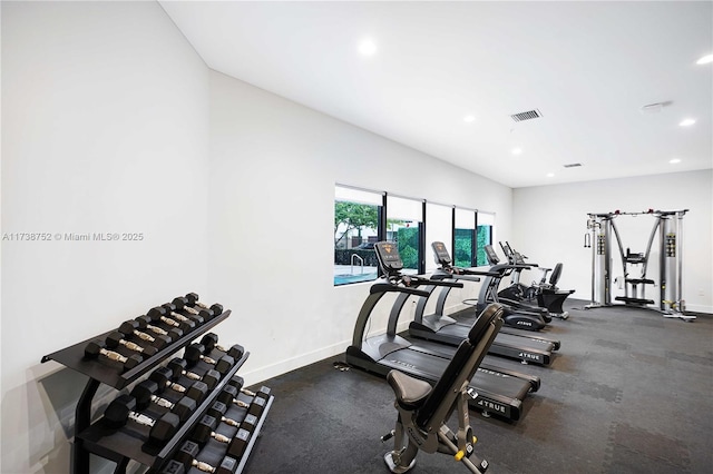 view of exercise room