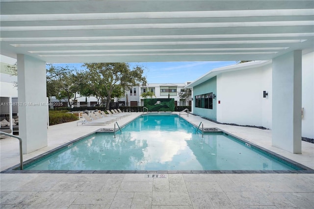 view of pool with a patio area