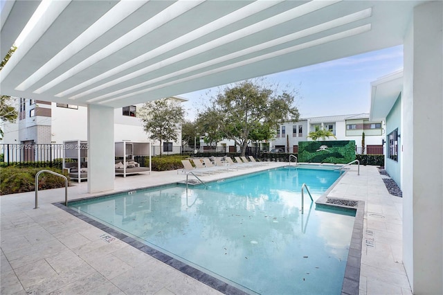 view of pool with a patio area