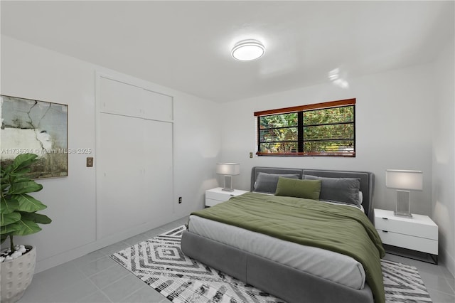 view of tiled bedroom