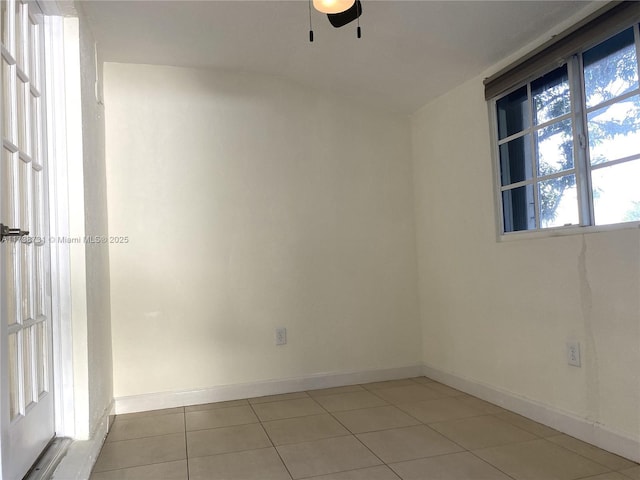 view of tiled spare room