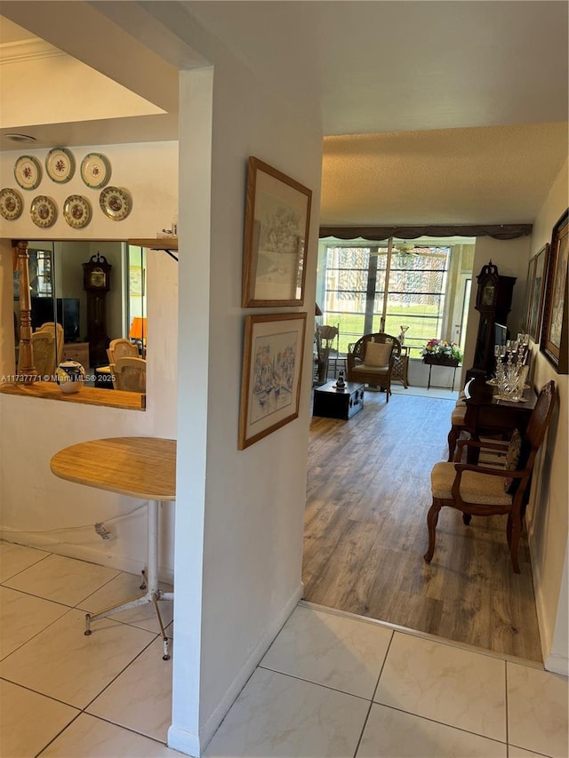 hall featuring hardwood / wood-style flooring