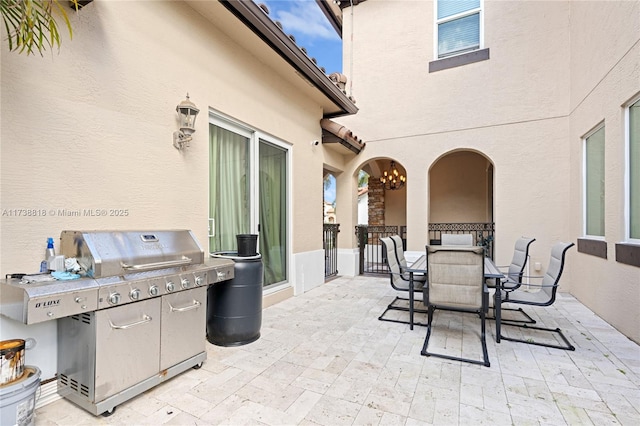 view of patio / terrace featuring grilling area