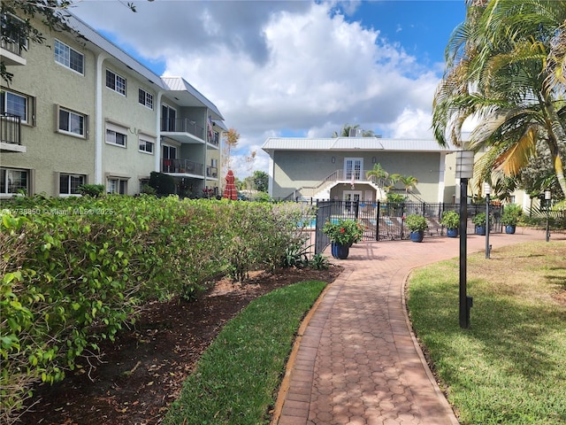 view of community with a yard