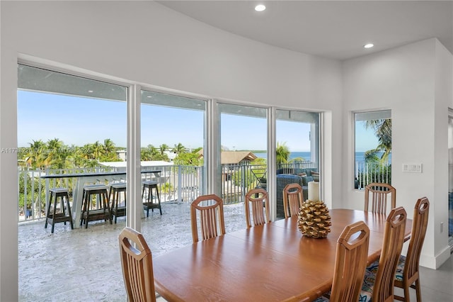 view of dining area