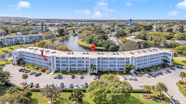 3011 Islewood D 3011, Deerfield Beach, FL 33442 - birds eye view of property featuring a water view
