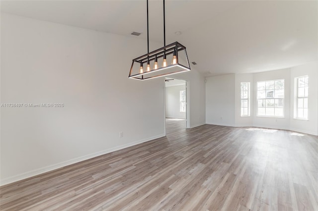 interior space with light wood-type flooring