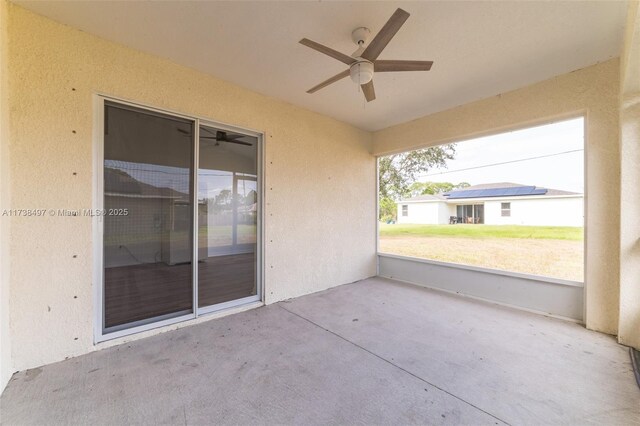 view of patio / terrace with ceiling fan