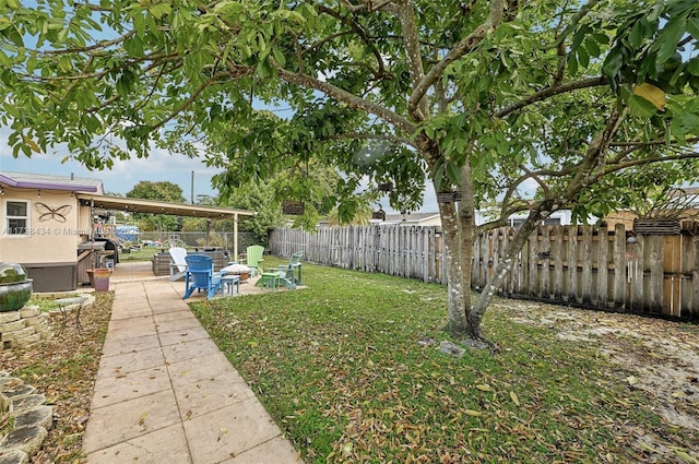 view of yard with a patio