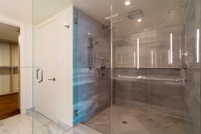 bathroom with walk in shower